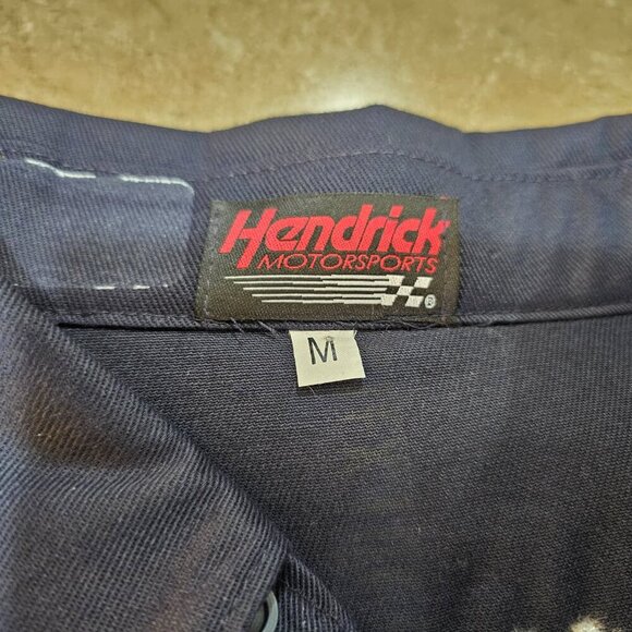 Men's Westex Hendrick Motorsports Button Up Uniform Shirt Navy Blue/Red Size M - Picture 8 of 11